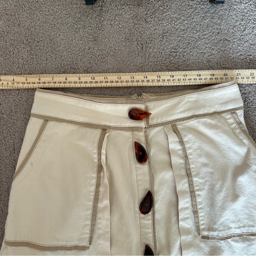 NORAH Brazilian Button Front Linen Midi Skirt Slow Fashion Women’s 6/8 - Picture 9 of 13